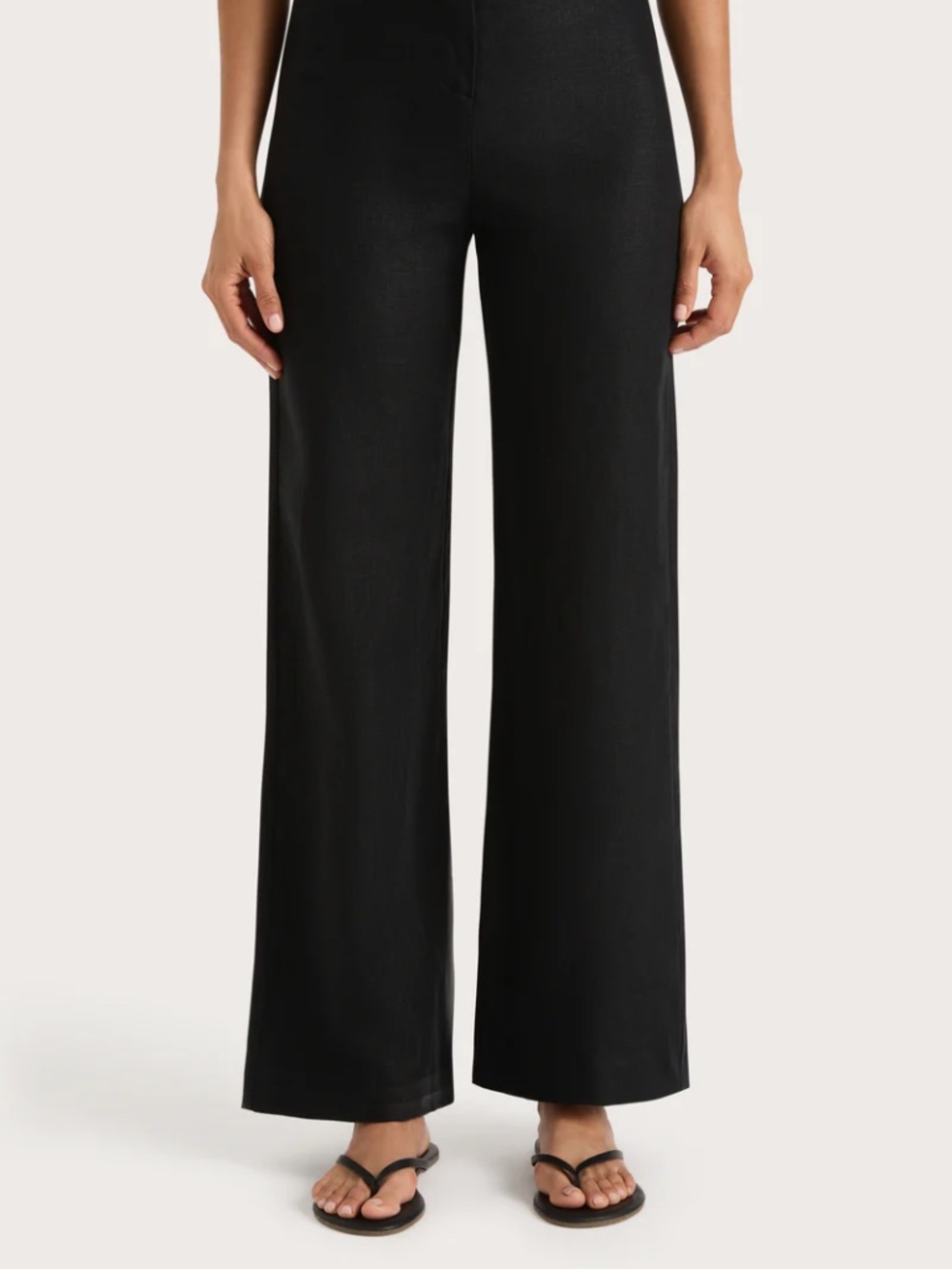 NWT FAITHFULL - LYA LINEN PANT / BLACK